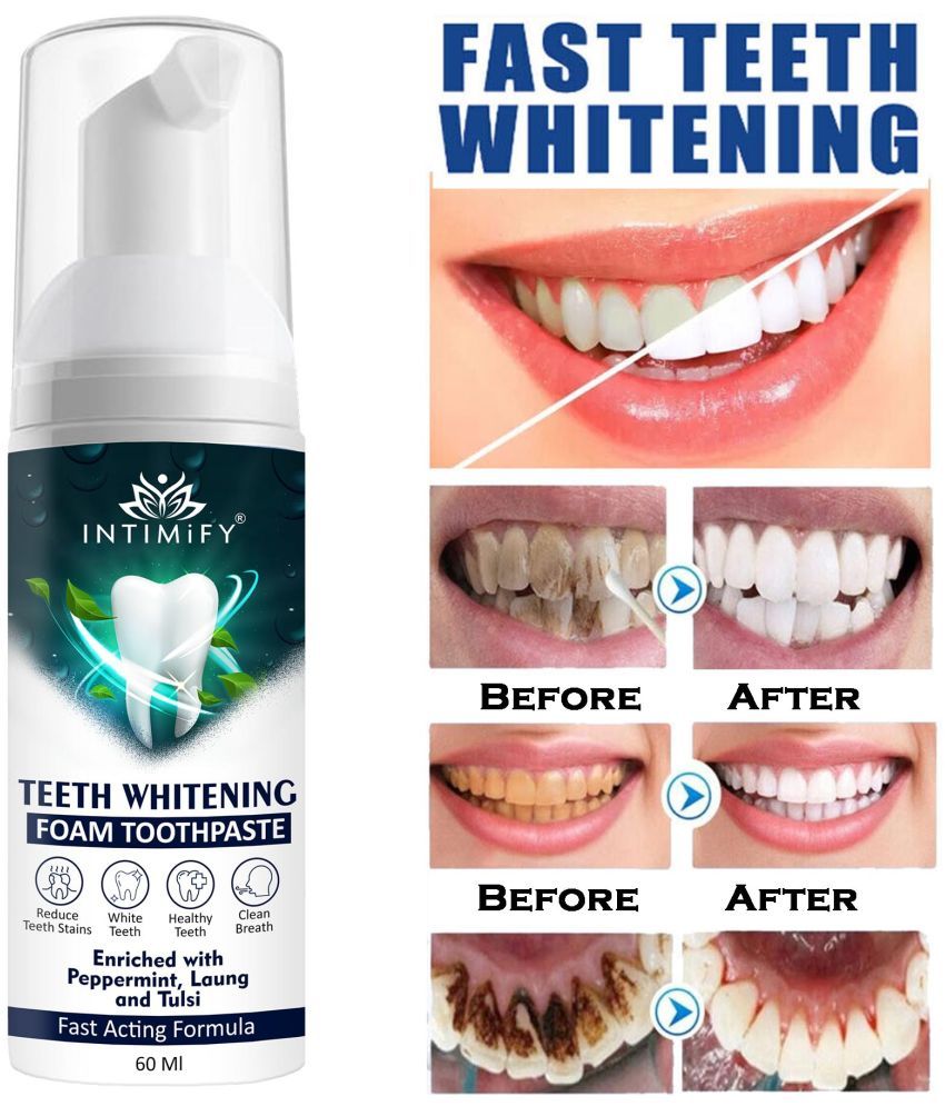     			Intimify Teeth Whitening Foam Toothpaste Smoke Stain, Fresh Breath Toothpaste Oral Care, 60 Ml