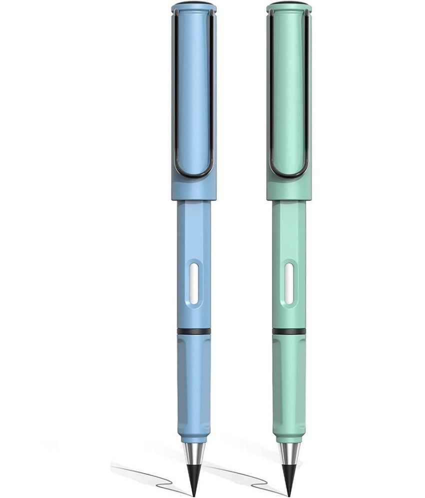     			Pack Of 2 Everlasting Pencil Infinite Pencil, Infinity Pencil With Eraser,Inkless Magic Pencils,Portable Reusable Erasable Writing Pencil