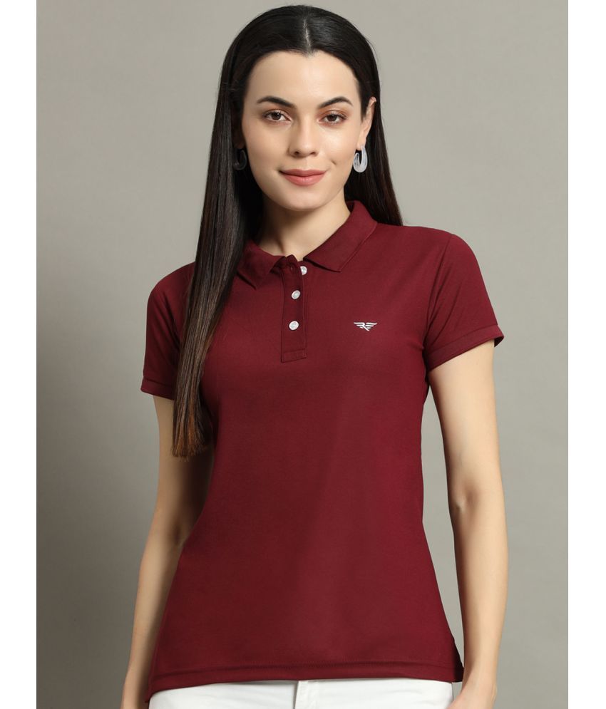     			Riss Maroon Cotton Blend Regular Fit Women's T-Shirt ( Pack of 1 )