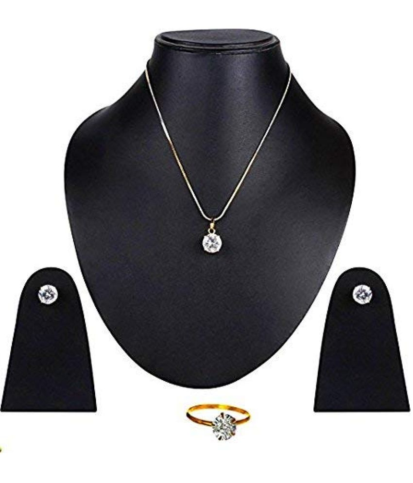     			Sunhari Jewels Golden Pendant set ( Pack of 1 )