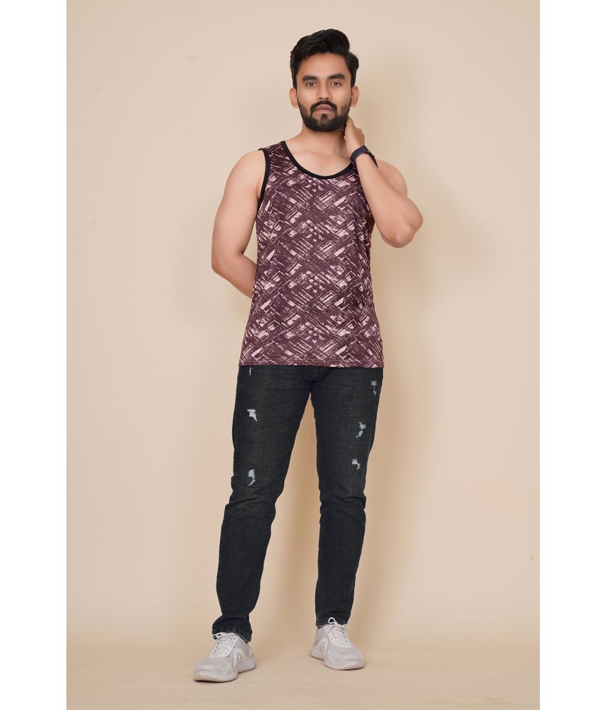     			happy khajana Polyester Regular Fit Solid Sleeveless Men's T-Shirt - Pink ( Pack of 1 )