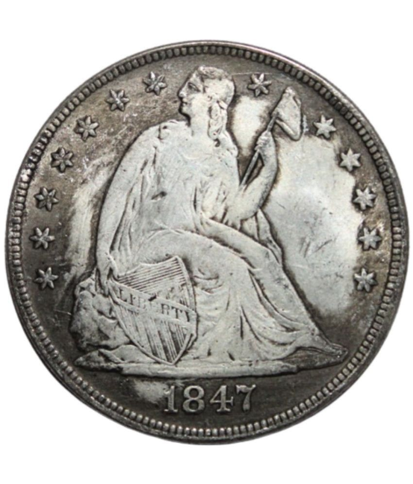     			1 Dollar (1847) "Seated Liberty" United States German Very Rare 1 Coin Numismatic