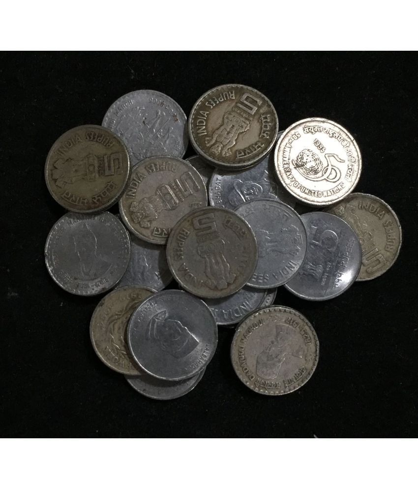     			5 Rupees Commemorative coin 10 variety each variety 2 pcs given (Totally 20 pcs L0TT)