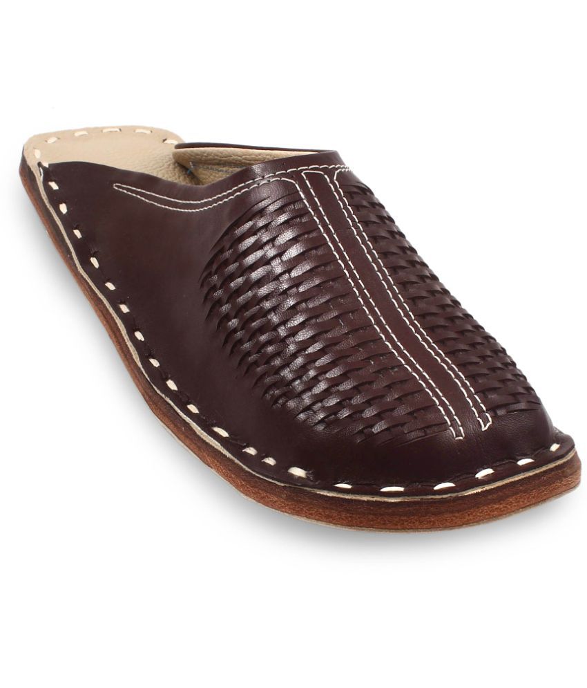     			Anjaneya Creations Brown Men's Mule