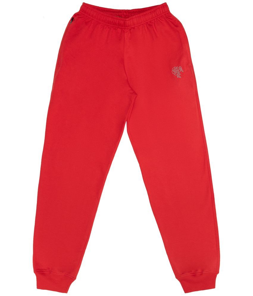     			DYCA Red Cotton Blend Women's Outdoor & Adventure Joggers ( Pack of 1 )