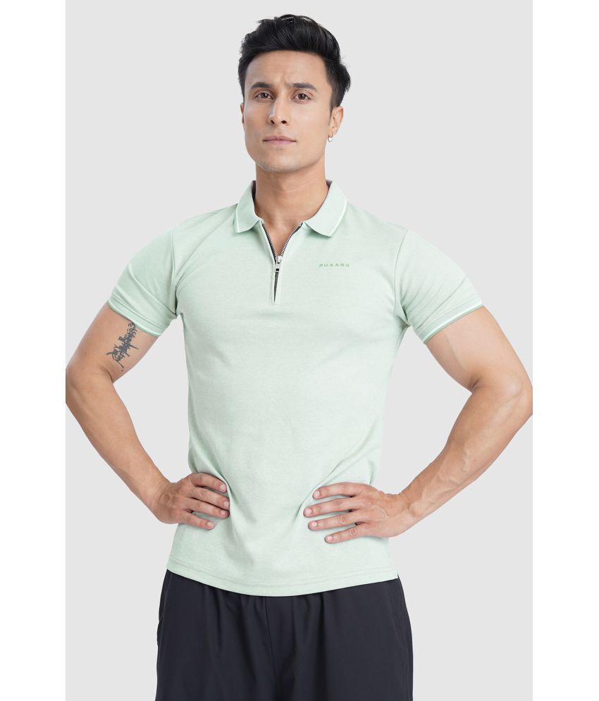     			Fuaark Green Polyester Slim Fit Men's Sports Polo T-Shirt ( Pack of 1 )