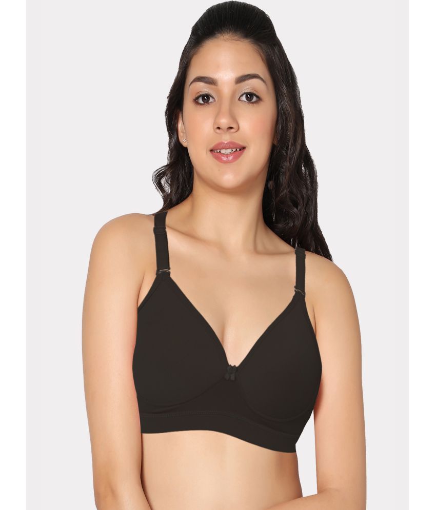     			IN CARE LINGERIE Cotton Blend Lightly Padded Women's T-Shirt Bra ( Black )