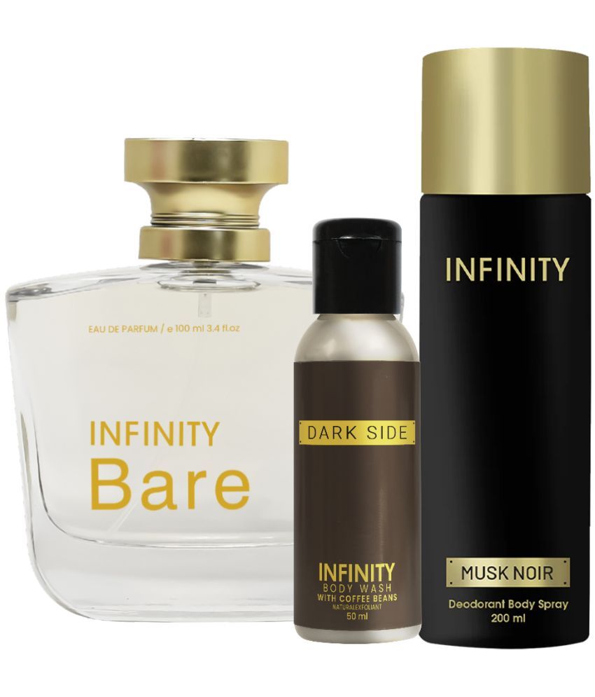     			Infinity Bare EDP Perfume 100ml, Musk Noir Deo Body Spray 200ml, Dark Side Body Wash 50ml