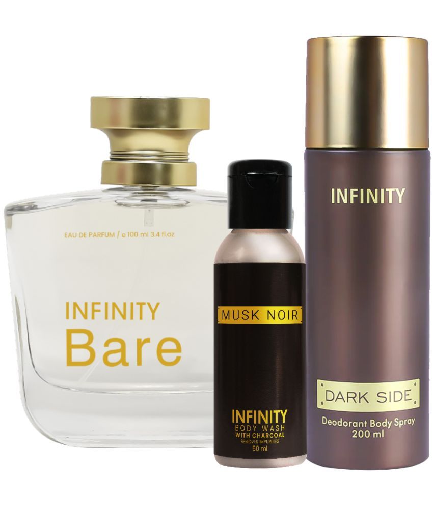     			Infinity Bare EDP Perfume 100ml, Dark Side Deo Body Spray 200ml, Musk Noir Body Wash 50ml