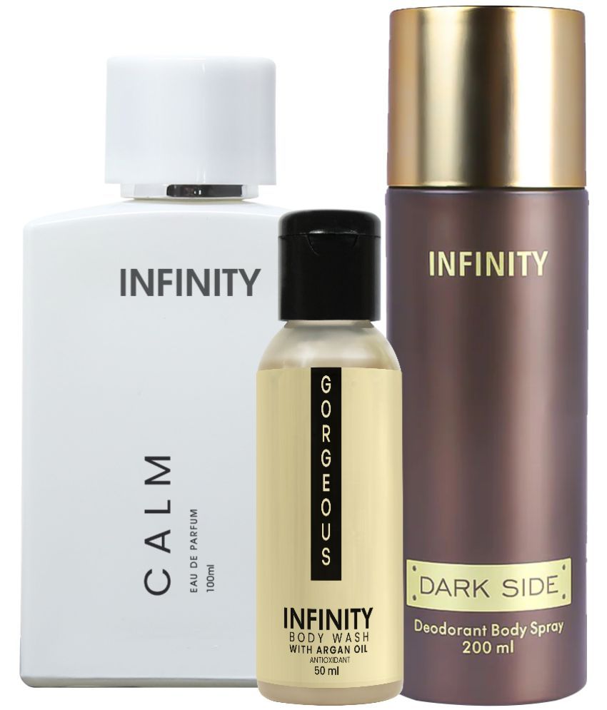     			Infinity Calm EDP Perfume 100ml, Dark Side Deo Body Spray 200ml, Gorgeous Body Wash 50ml