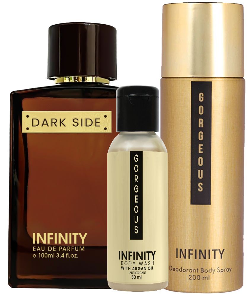     			Infinity Dark Side EDP Perfume 100ml, Gorgeous Deo Body Spray 200ml, Gorgeous Body Wash 50ml