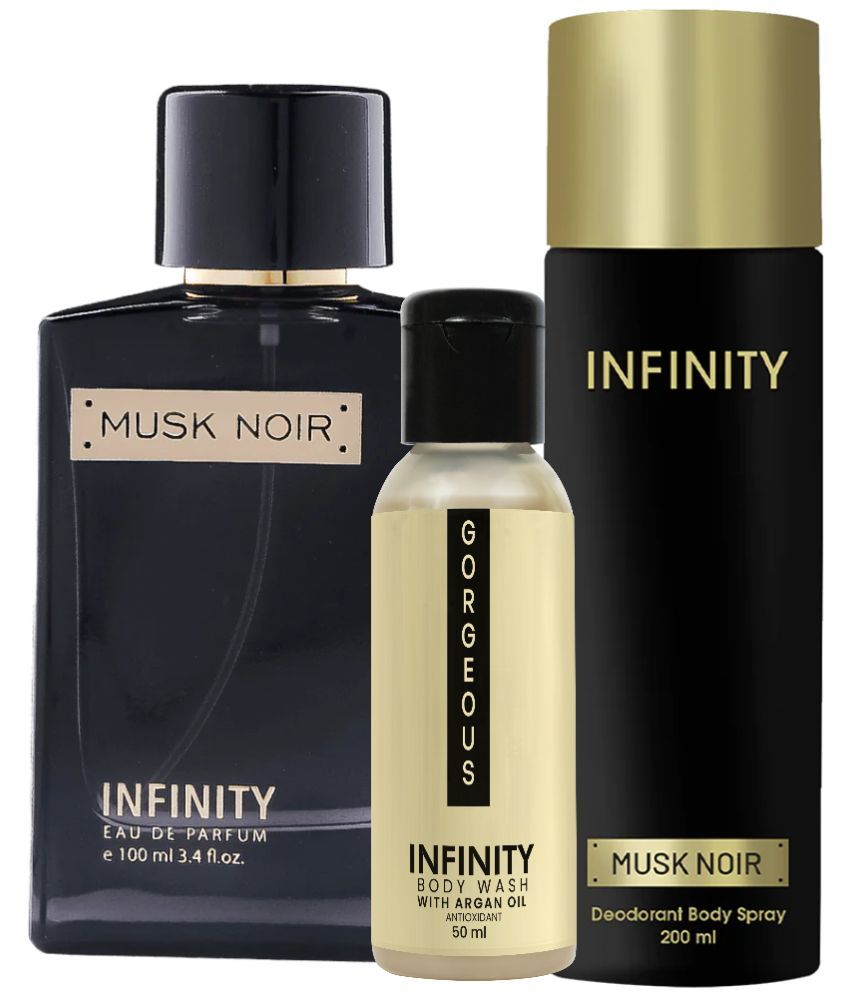     			Infinity Musk Noir EDP Perfume 100ml, Musk Noir Deo Body Spray 200ml, Gorgeous Body Wash 50ml