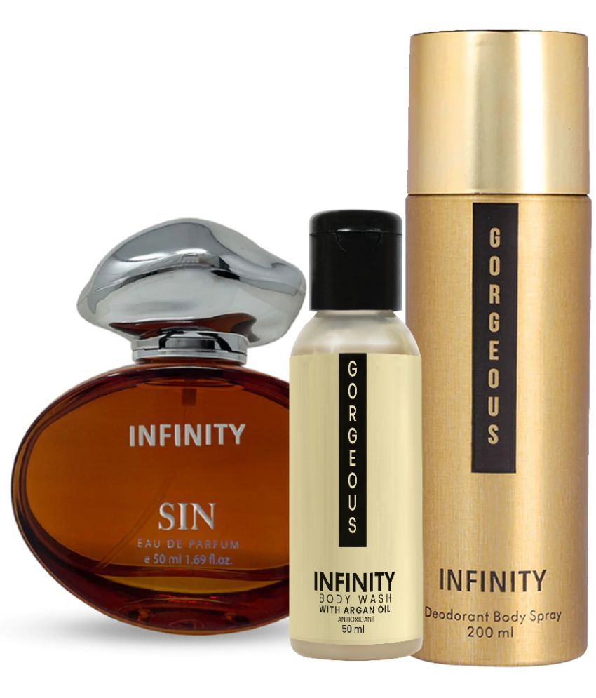     			Infinity Sin EDP Perfume 50ml, Gorgeous Deo Body Spray 200ml, Gorgeous Body Wash 50ml