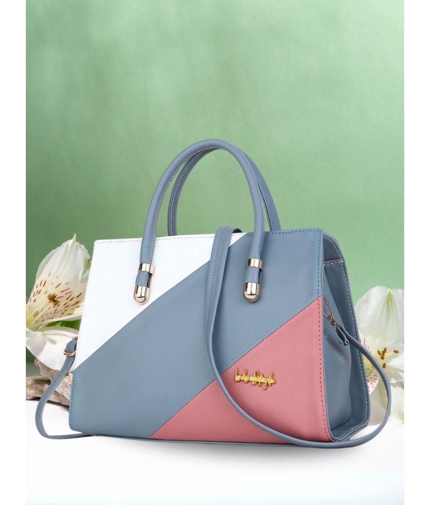     			LIKE STYLE Dark Grey PU Handheld Bag