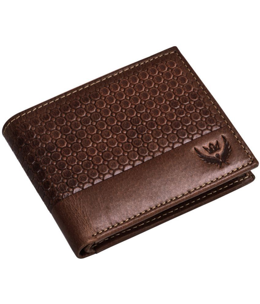     			Lorenz Brown 100% Leather Men's RFID Wallet ( Pack of 1 )