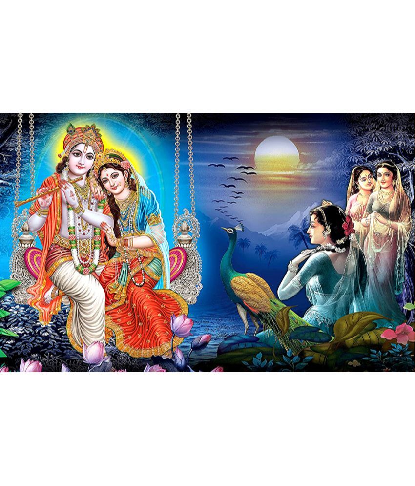     			Manas Radha Krishna Religious Wallpaper ( 60 X 90 ) cm (Pack of 1)