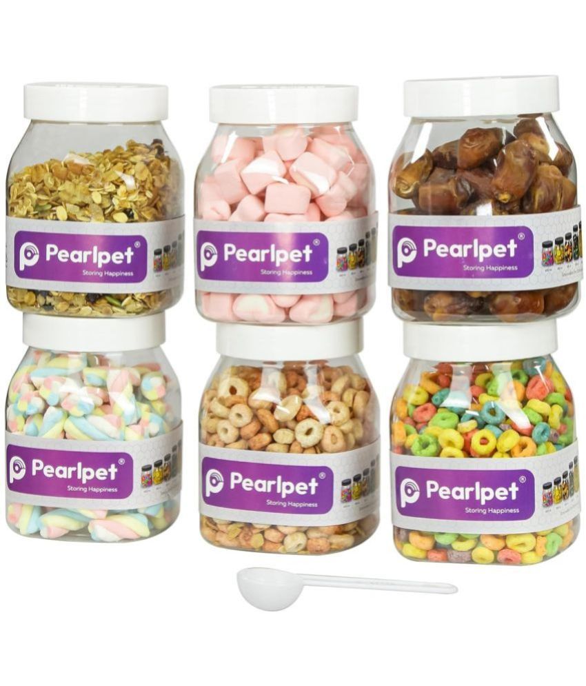     			PearlPet Plastic White Multi-Purpose Container ( Set of 6 )