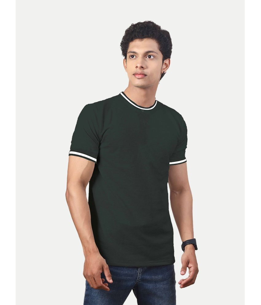     			Radprix Cotton Blend Regular Fit Solid Half Sleeves Men's T-Shirt - Green ( Pack of 1 )