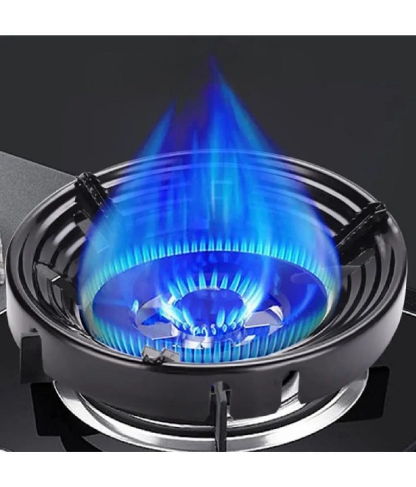     			Ramdev Enterprise Black Gas Saver Burner Stand Gas Chula Burner Gas Saver Stand Jali Ring Fire & Windproof Energy Saving, Gas Chula Support Stand 4 Legs Supported For Indian Gas 0.7mm.