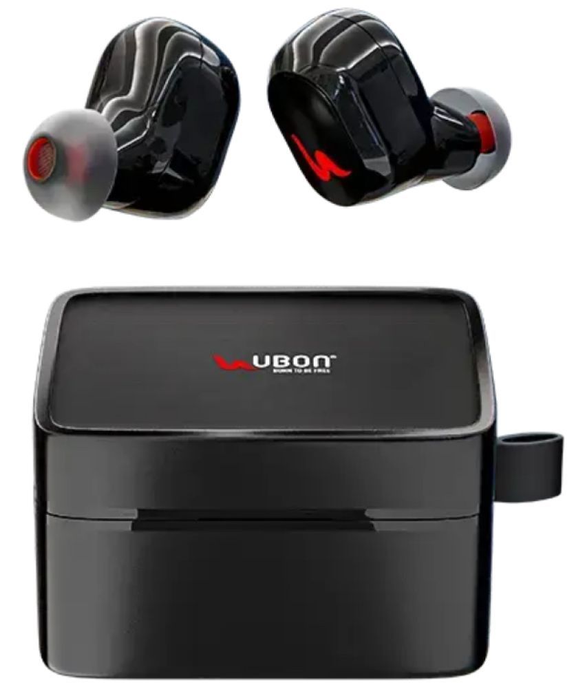     			UBON BT 90 BOXBUDS Bluetooth True Wireless (TWS) On Ear 20 Hours Playback Active Noise cancellation IPX4(Splash & Sweat Proof) Black