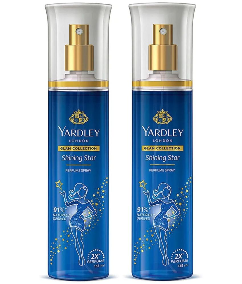     			Yardley London SHINING STAR Mist Spray,135 ML EACH Body Mist for Unisex,Women,Men 270 ml ( Pack of 2 )