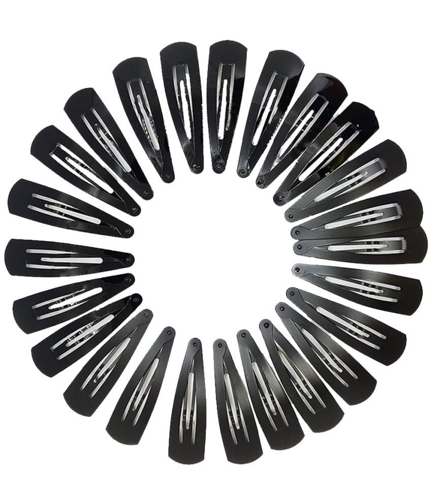     			YOUBELLA Black Women's Tic Tac Clip ( Pack of 12 )