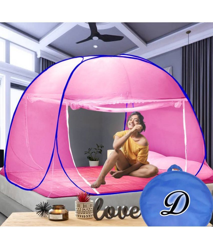     			didhiti - Pink Polycotton Foldable Mosquito Net ( Pack of 1 )