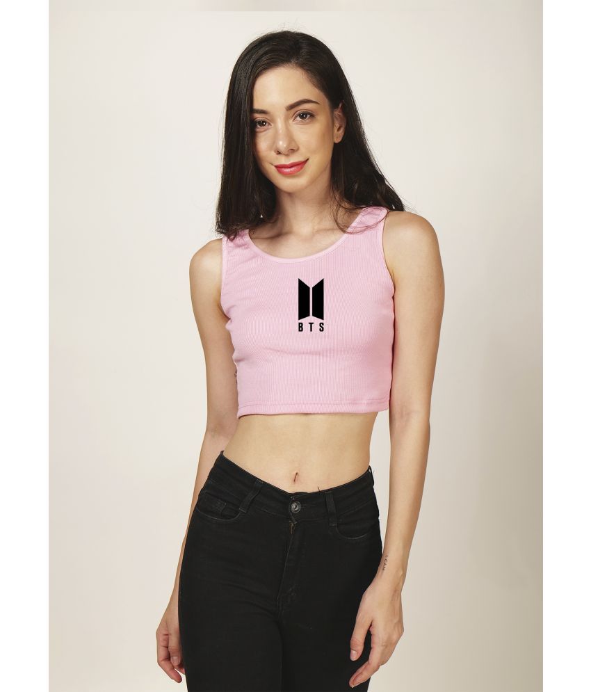     			fashion and youth Pink Cotton Blend Women's Crop Top ( Pack of 1 )