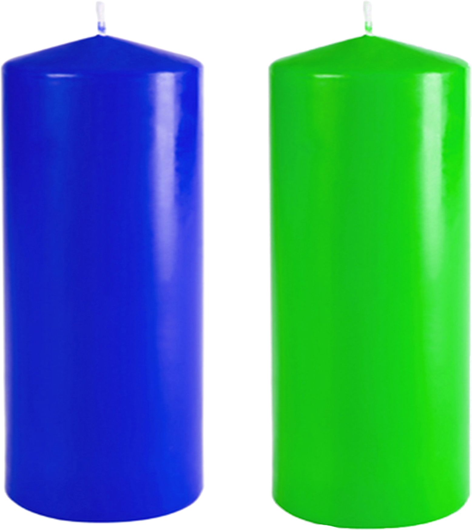     			ASIDEA Multicolour Pillar Candle 10 cm ( Pack of 2 )