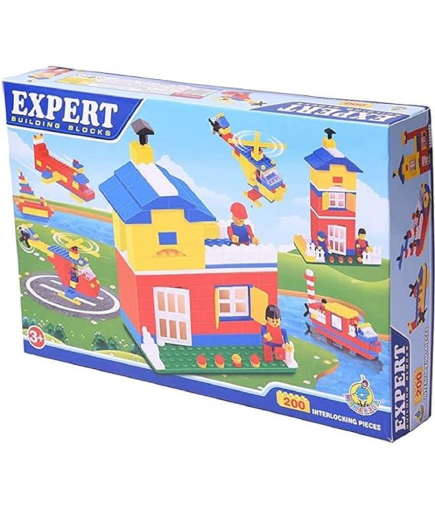     			FEDIFU Experts House Building Blocks for Kids, 180+ Pieces Blocks, Educational Toy, Bricks Toys Sets, Puzzles Block Set, Human Blocks for Kids Boys Girls Adults Model Making Toy Game - Multicolor