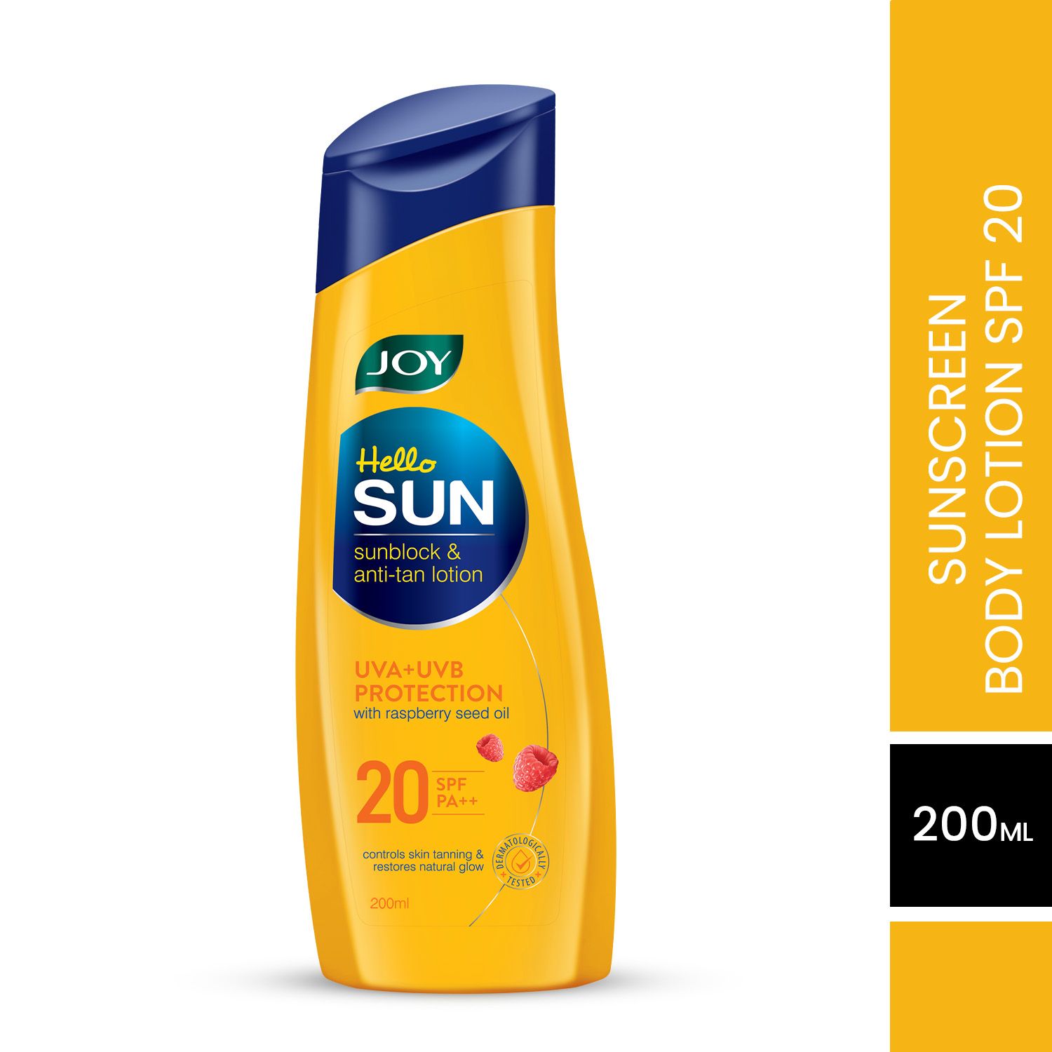     			Joy Anti Tan Body Sunscreen Lotion SPF 20 PA++ Lightweight & Non Greasy 200ml