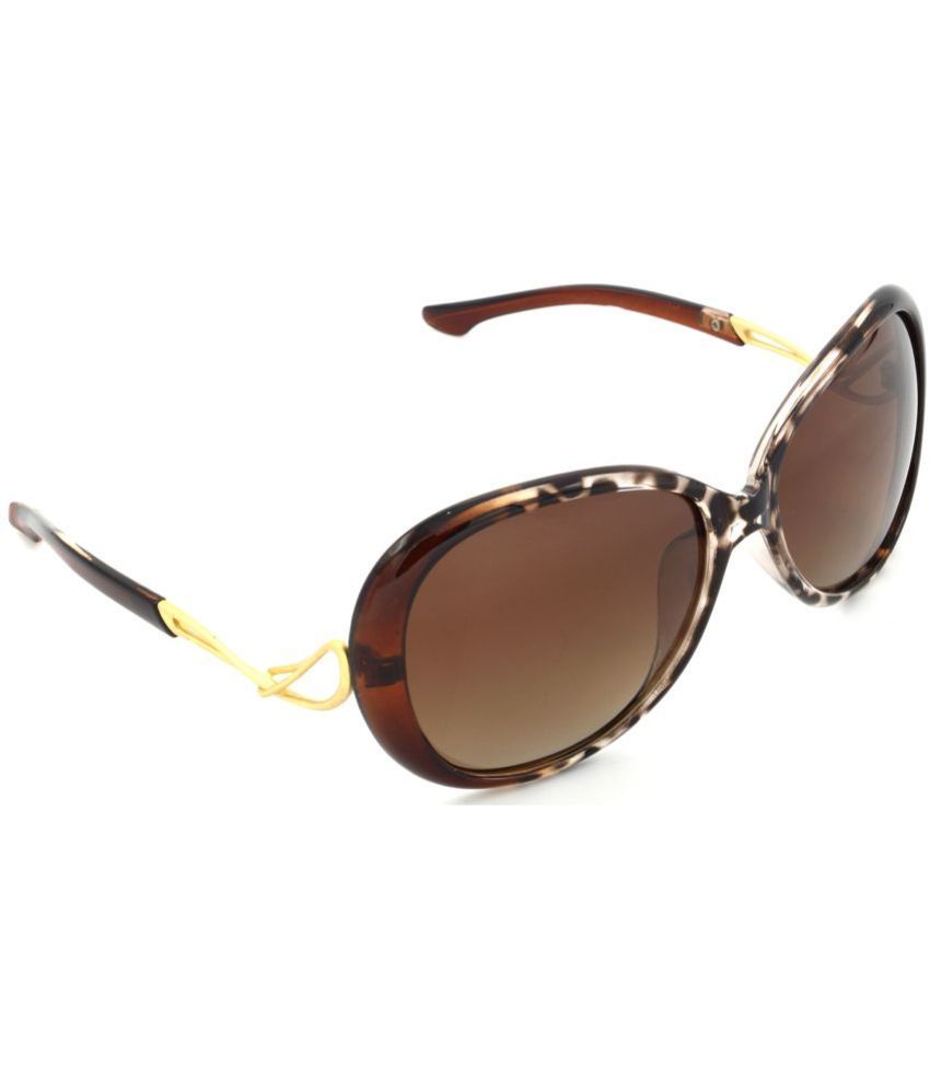     			RED LEAF Gold Rectangular Sunglasses ( Pack of 1 )