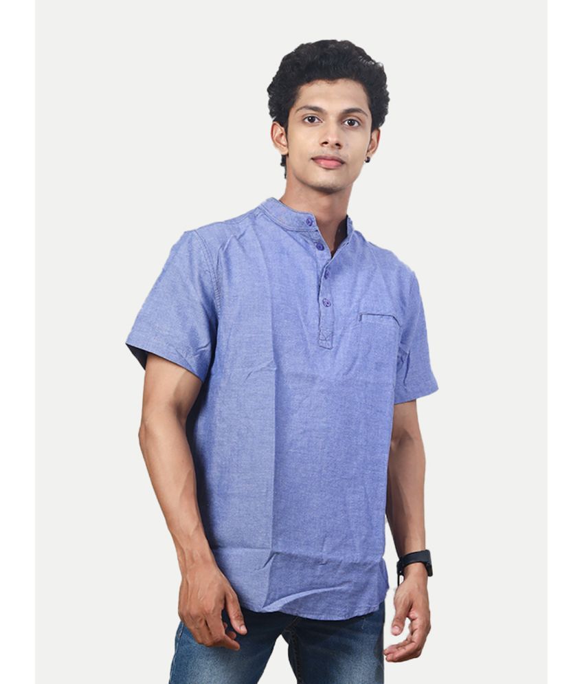     			Radprix Cotton Blend Regular Fit Solids Half Sleeves Men's Casual Shirt - Light Blue ( Pack of 1 )