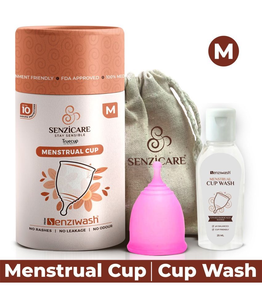     			Senziwash Silicone Reusable Menstrual Cup Medium ( Pack of 1 )