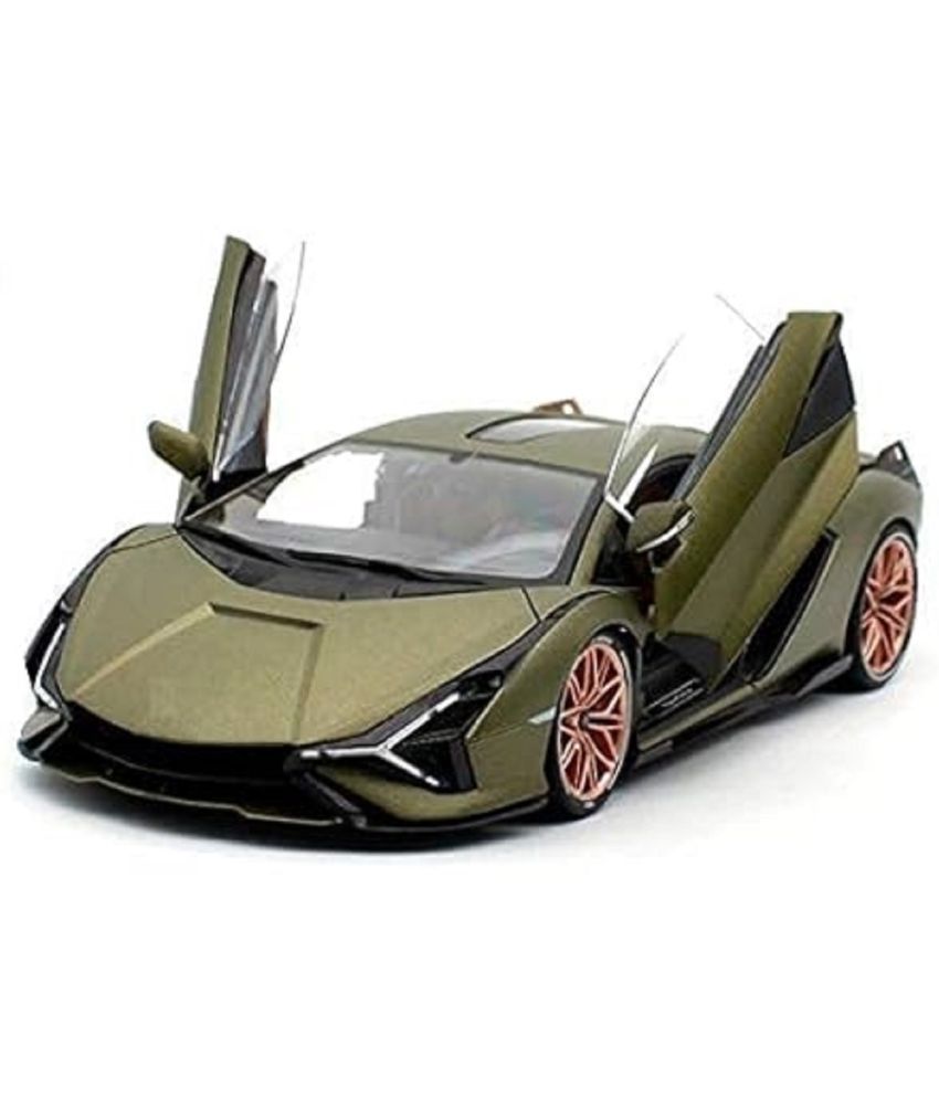     			FEDIFU  Alloy Metal Pull Back Die Cast Car 1:32 Lamborgini Miletry Diecast Metal Pullback Toy Car With Openable Doors & Light, Music Boys Gifts Toys For Kids,Green