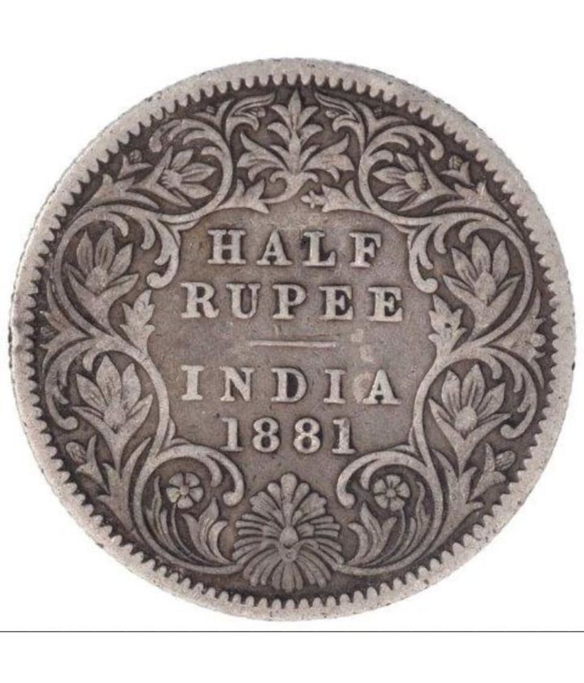     			HALF RUPEES 1881