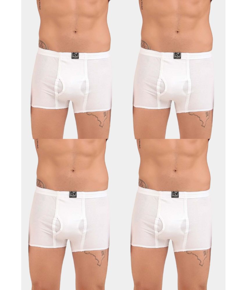     			Inner Element Pack of 4 Cotton Men's Trunks ( White )