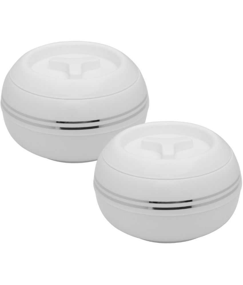     			Jaypee Plus White Plastic Serve Casserole ( Set of 2 , 900 mL )