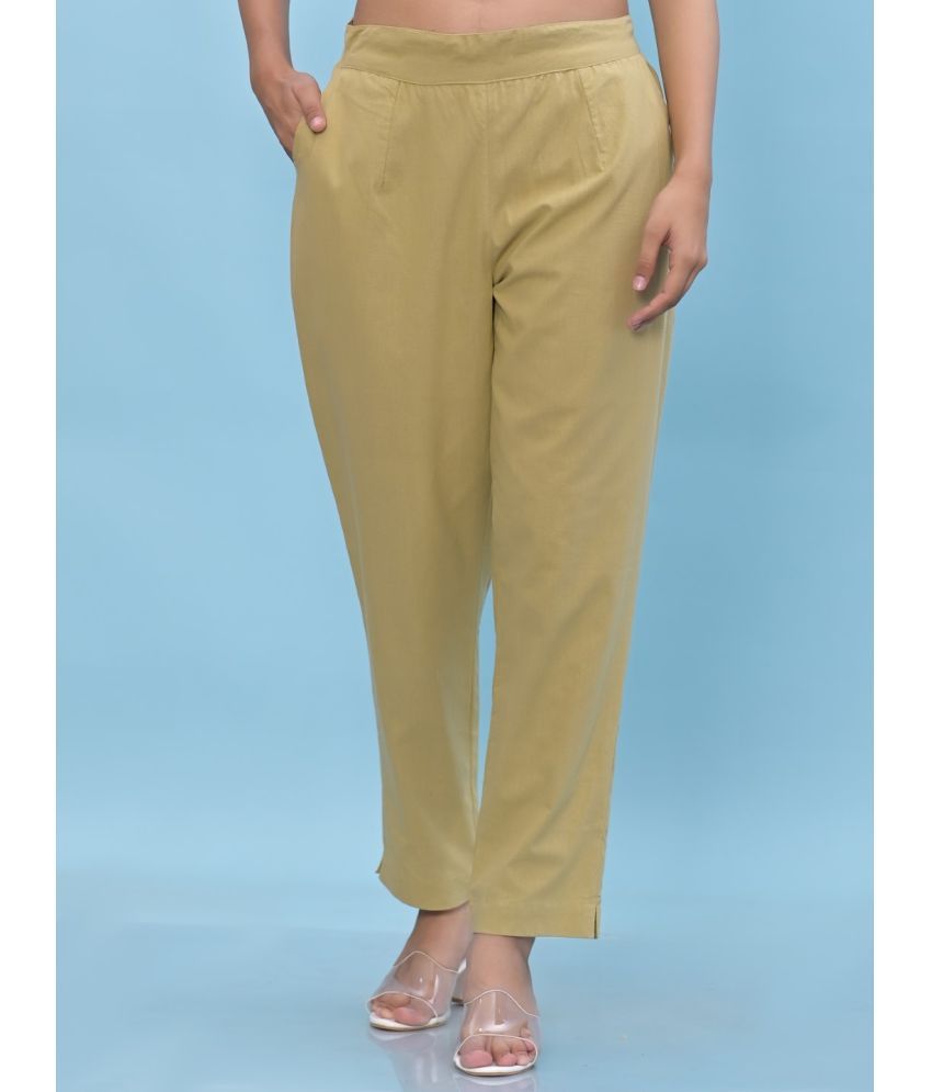     			Juniper - Olive Cotton Women's Straight Pant ( Pack of 1 )