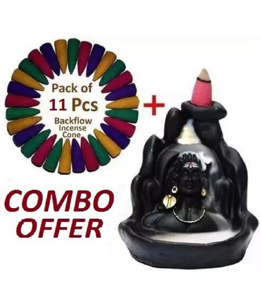     			Khushi Enterprises BackFlow Shiva Showpiece 10 cm - Pack of 1