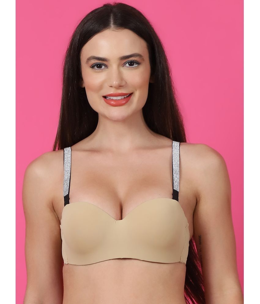     			PrettyCat Beige Polyester Lightly Padded Women's Balconette Bra ( Pack of 1 )