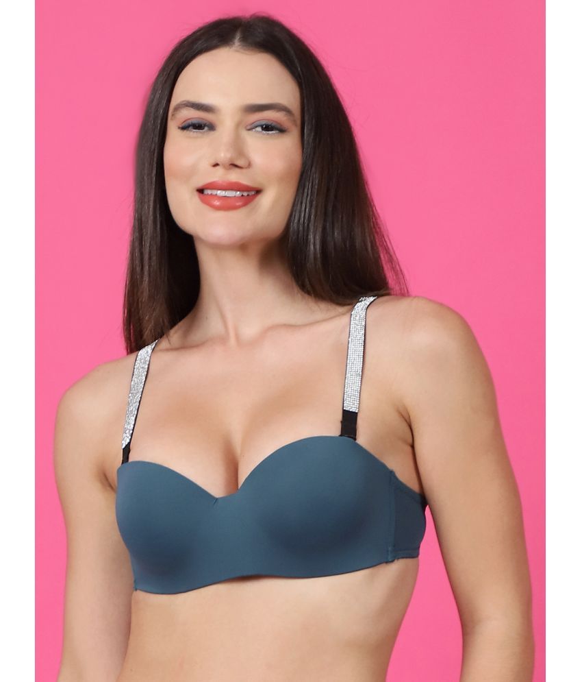     			PrettyCat Green Polyester Lightly Padded Women's Balconette Bra ( Pack of 1 )