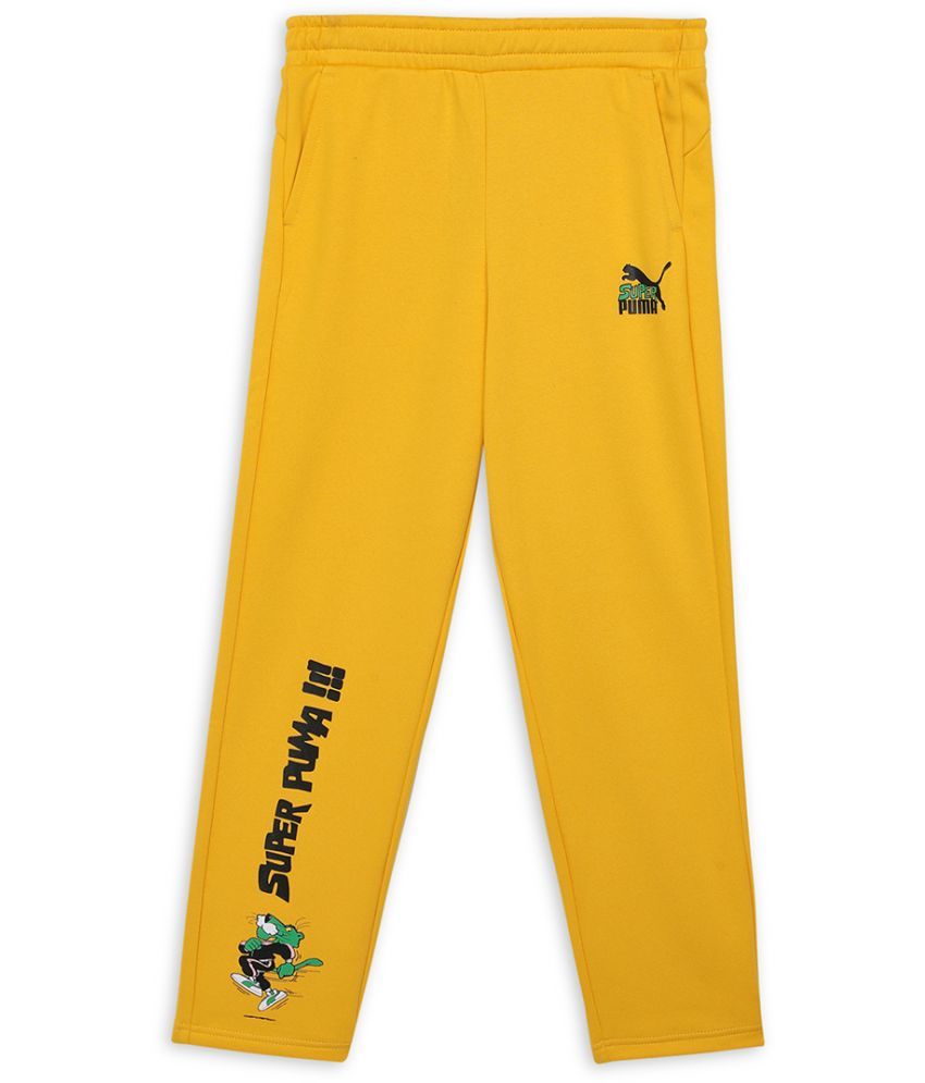     			Puma Yellow Cotton Blend Boys Trackpant ( Pack of 1 )