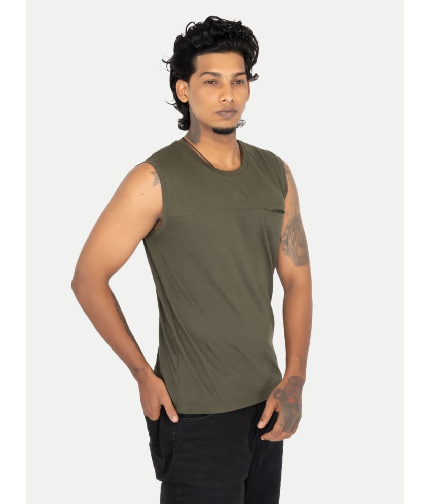     			Radprix Cotton Men's Vest ( Green )