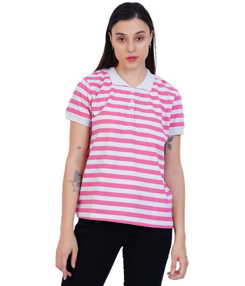     			Radprix Pink Cotton Blend Regular Fit Women's T-Shirt ( Pack of 1 )