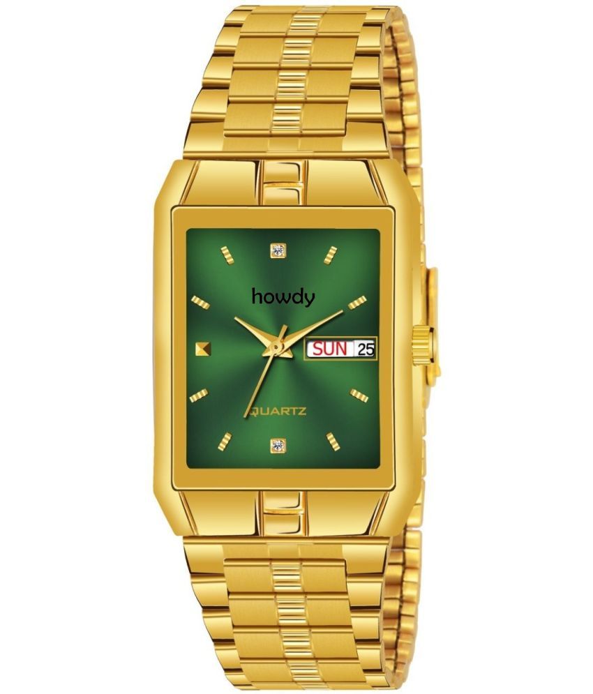     			howdy Gold Metal Analog Men's Watch