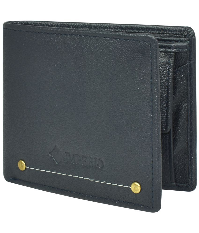     			Ajanta Navy 100% Leather Men's Regular Wallet ( Pack of 1 )