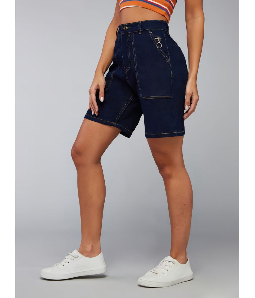     			Dolce Crudo Denim Hot Pants - Blue