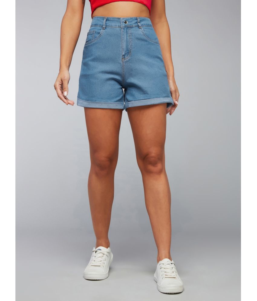     			Dolce Crudo Denim Hot Pants - Blue