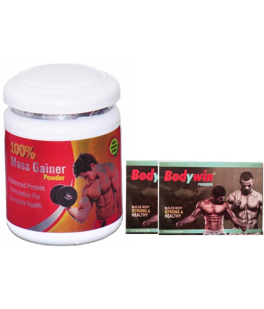     			Dr. Chopra Win Trust BodyWin Preimum Capsule 20no.s & 100% Mass Gainer Powder 300 gm Chocolate